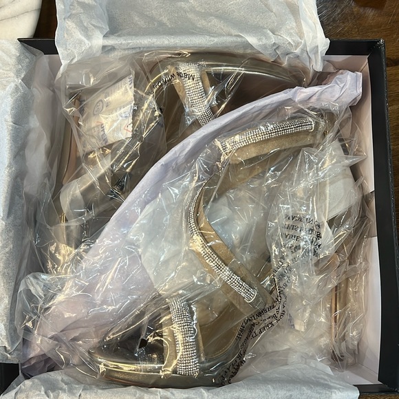 Nine West Lavern Women's Strappy Rhinestone Dress Sandals - Picture 7 of 9